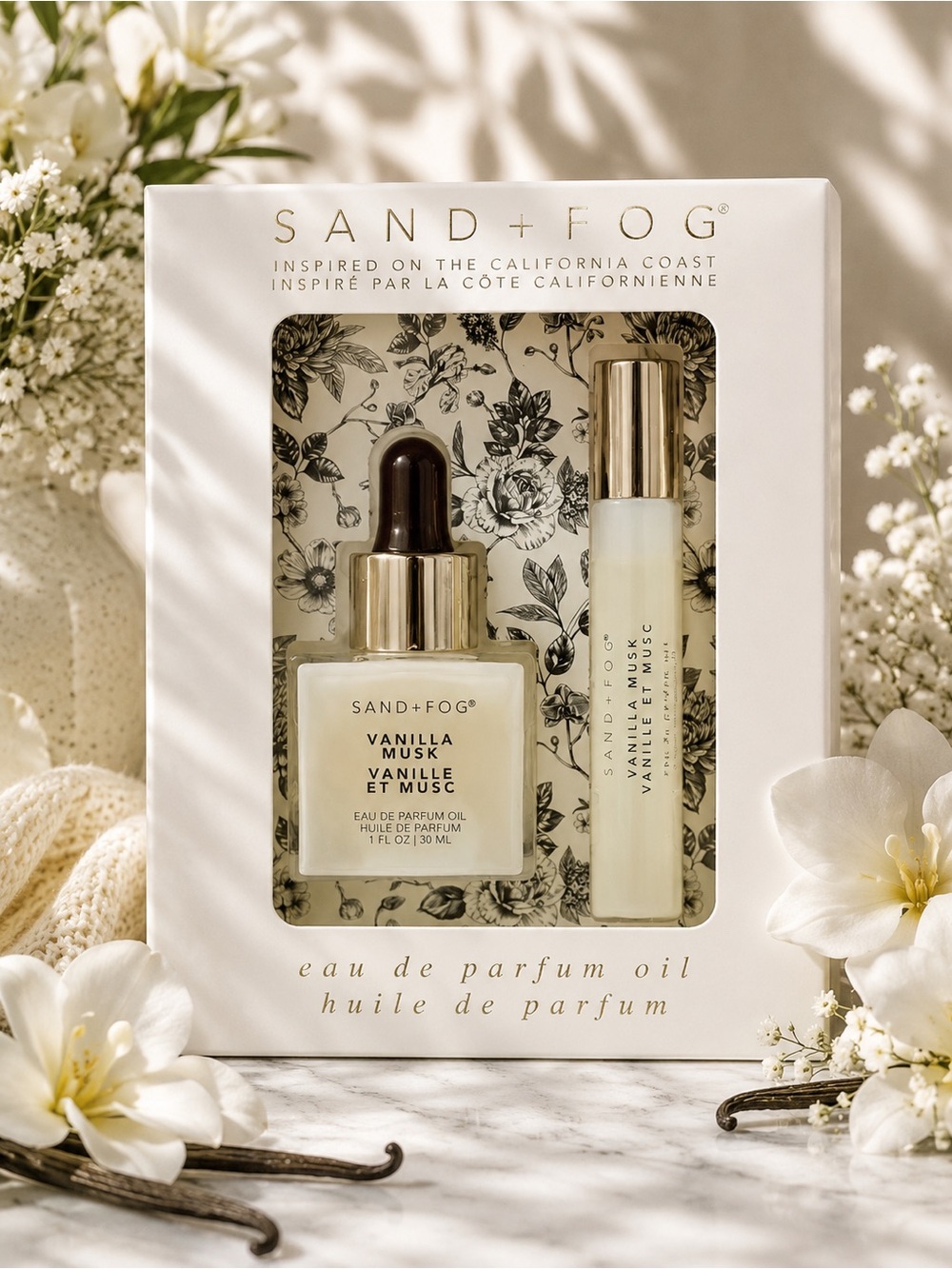 Sand + Fog Vanilla Musk Fragrance Oil Set 30ml + 10ml